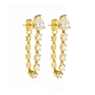 Diamond Chain Drop Earring