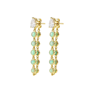 Opal Chain Drop Earrings