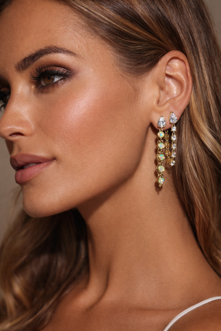 Diamond Chain Drop Earring