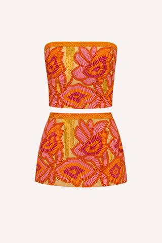 Beaded Skirt Set in Sunset