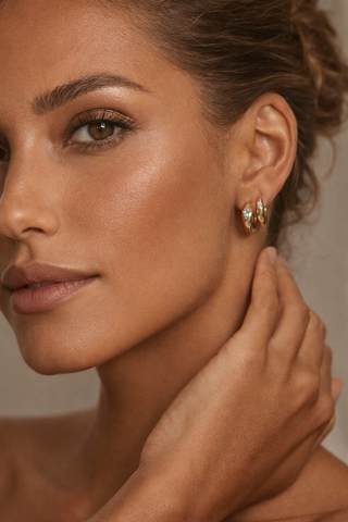 Blue Dune Hoop Earrings