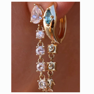 Blue Dune Hoop Earrings