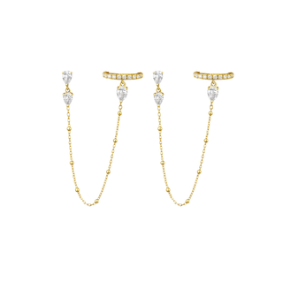 Ear Cuff with Chain Earring